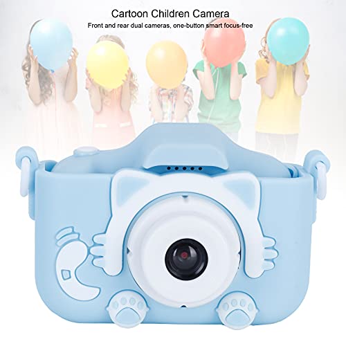 Children Camera, 40MP Cartoon Cat Photograph Camera 2.0in IPS Screen Kids Selfie Digital Camera with Puzzle Games Birthday Gifts (Blue)