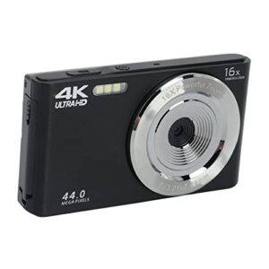 jopwkuin 16x digital zoom camera, plastic housing hd camera built in fill light 44mp for photography(black)