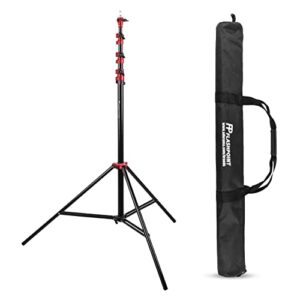 flashpoint 13′ red color coded pro air cushioned heavy duty light stand for photography, this portable photography light stand tripod is lightweight + durable, ideal for all indoor/outdoor purpose