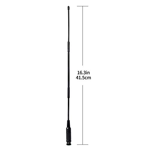 HYS CB 11Meter 27Mhz BNC 16.1inches Antenna for Cobra HH50WXST HH50 MRHH350FLT C75WXST HH38WXST Midland 75-822 75-785 MHS75 Uniden BC75XLT PRO401HH BC125AT Handheld CB Radio Transceiver