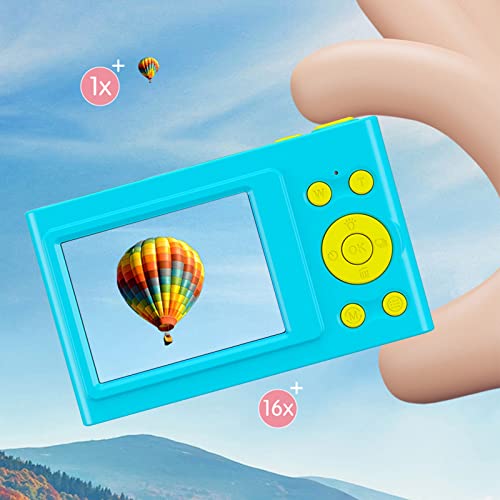 Digital Camera for Teens Kids - Mini 2.4 Inch 1200 W Color Children's Camera with Flash, Lighting, Taking Photos, Recording, Listening to Music(No Card)