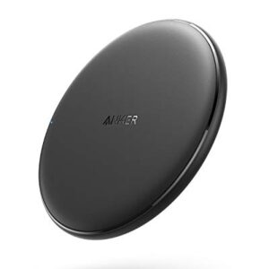 Anker 10W Max Wireless Charger, 313 Wireless Charger (Pad), Qi-Certified Wireless Charging for iPhone 14/14 Pro/14 Plus/14 Pro Max, 10W Fast Charging for Galaxy S20/S10/S9/S8, Note10 (No AC Adapter)