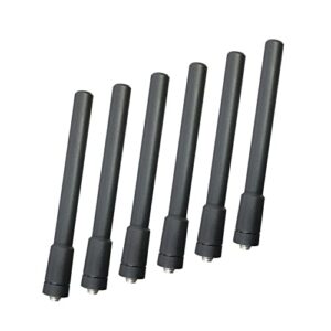 walkie talkie short antenna with sma-female, 3.4 inch elastic antenna for two way radio uhf 400-480mhz, compatible with samcom fpcn30a/ fpcn10a (6pcs)