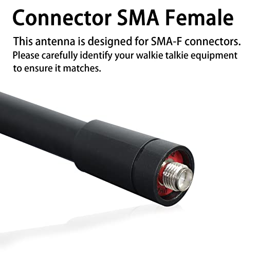 Walkie Talkie Short Antenna with SMA-Female, 3.4 inch Elastic Antenna for Two Way Radio UHF 400-480MHz, Compatible with Samcom FPCN30A/ FPCN10A (6pcs)