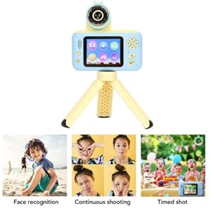 Kids Camera, 2.4Inch IPS HD Screen 180 Degree Front Back Flip Camera Design, Photo Video Game MP3 Function, Digital Camera for Kids Ages 3 to 9