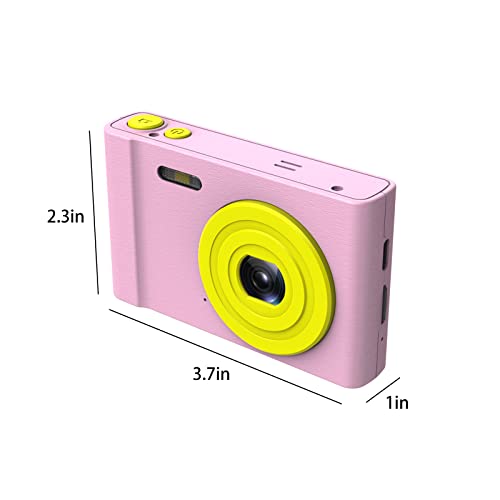 Kids Camera for Boys and Girls Digital Camera with Memory Card 16X Zoom Vlogging Camera 1080P Video Recorder with Multiple Unique Functions Great Birthday Electronic Toys for Children (Pink 16GB)