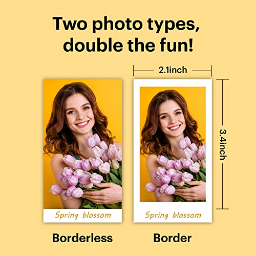 KODAK Mini Shot 2 Retro 4PASS 2-in-1 Instant Digital Camera and Photo Printer (2.1x3.4) + 68 Sheets Gift Bundle, Yellow