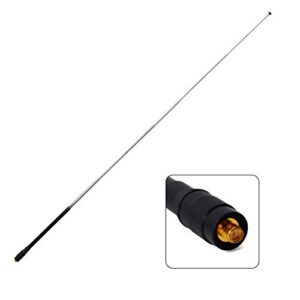 HYS 70-1000MHz Wide Band Telescopic Antenna SMA-Female Mobile Radio Antenna for BaoFeng UV5R UV5RE BF-888S Series Kenwood/HYT/LINTONT Series Two Way Radios HT Scanner
