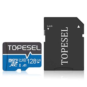 topesel 128gb micro sd card sdxc memory cards uhs-i tf card class 10 for camera/phone/galaxy/drone/dash cam/gopro/tablet/pc/computer(1 pack u1 128gb)