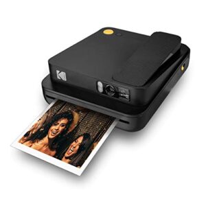 kodak smile classic digital instant camera for 3.5 x 4.25 zink photo paper – bluetooth, 16mp pictures (black)