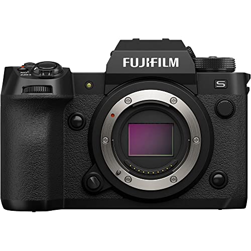 Fujifilm X-H2S Mirrorless Digital Camera Body Bundle, Includes: SanDisk 128GB Extreme PRO CF Express Memory Card Type B, Spare Fujifilm NP-W235 Battery, Tripod, Flash and More (9 Items)