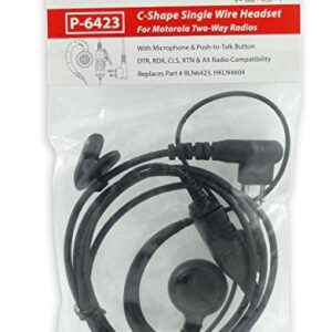 Artisan Power P-6423: C-Shape Single Wire Headset for Motorola CLS1410 and CLS1100 Radios: RLN6423, HKLN6423, HKLN4604