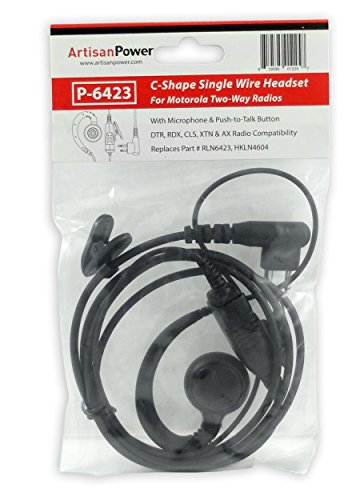 Artisan Power P-6423: C-Shape Single Wire Headset for Motorola CLS1410 and CLS1100 Radios: RLN6423, HKLN6423, HKLN4604