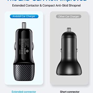 [Newest & Fastest] andobil USB C Car Charger [Fast Charging & Power-Consuming APP Friendly] 38W Dual Port Car Adapter Compatible with Magsafe, iPhone 14 Pro, 14 Plus, 14 Pro Max, All iPad and iPad Pro