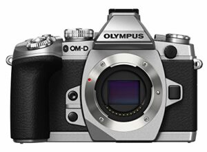 olympus om-d e-m1 16mp mirrorless digital camera with 3-inch lcd (body only) (silver w/ black trim)