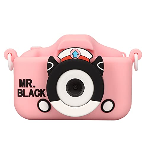 Childrens Digital Camera, Front and Rear Two Cameras Childrens Camera stimulates Childrens Imagination 2inch HD Screen Multiple MP3 for Video Filters Without 32G Memory Card with Card Reader