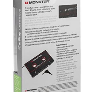 Monster MBL 800 CAS-ADPT V2 WW High Performance 800 Cassette Adapter to 1/8" Mini 3 Feet