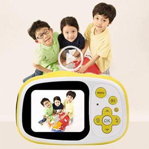 8MP Children Camera,Waterproof 2inch HD 6X Digital Zoom 720P@30FPS Digital Video Shooting Camera with Bluetooth and Flashlight Function for Kids Holiday/Birthday Gifts(Yellow)