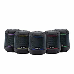 iHome iBT155 Bluetooth Speaker Weather Tough Color Changing Floating Waterproof Portable Wireless Speaker with Built-in Passive Subwoofer