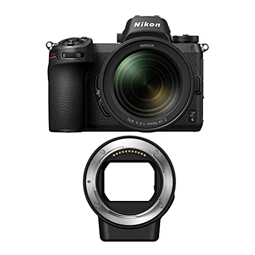 Nikon Z6 Mirrorless Camera with 24-70mm f/4 S Lens and FTZ Mount Adapter Bundle (2 Items)