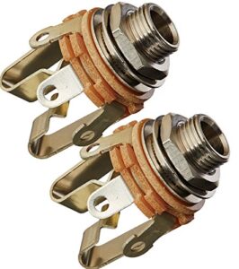 switchcraft type 12b (pack of 2) stereo 3-conductor input jack, 1/4″, double open circuit, made in usa