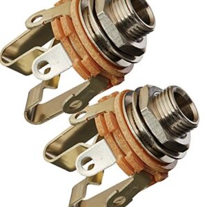 Switchcraft Type 12B (Pack of 2) Stereo 3-Conductor Input Jack, 1/4", Double Open Circuit, Made in USA
