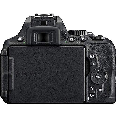 Nikon D5600 DSLR Camera with 18-140mm Lens (1577) + Nikon 70-300mm Lens + 4K Monitor + Pro Headphones + Pro Mic + 2 x 64GB Memory Card + Case + Corel Photo Software + Pro Tripod + More (Renewed)