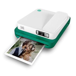 kodak smile classic digital instant camera for 3.5 x 4.25 zink photo paper – bluetooth, 16mp pictures (green)