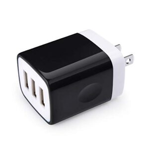 usb plug adapter, gigreen 3-multi port usb wall charger fast charging block charger box compatible iphone 14 13 pro max 12 se 11 8 xs,samsung galaxy a23 5g s22 s21 fe a13 5g s10e s9 a52,note21,pixel 7
