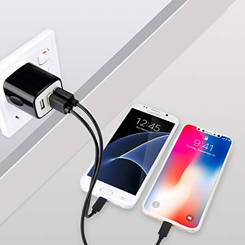 USB Plug Adapter, GiGreen 3-Multi Port USB Wall Charger Fast Charging Block Charger Box Compatible iPhone 14 13 Pro Max 12 SE 11 8 XS,Samsung Galaxy A23 5G S22 S21 FE A13 5G S10e S9 A52,Note21,Pixel 7