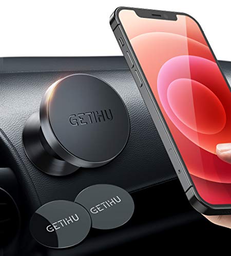 GETIHU Phone Holder for Car, 360° Dashboard Car Phone Mount, Universal Magnetic Cell Phone Car Holder GPS, Compatible with iPhone 13 12 Pro X 8 Plus Samsung Galaxy Note 9 S10 Huawei Xiaomi OnePlus Etc