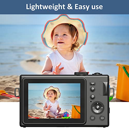Kids Digital Camera, FHD 1080P 24MP Compact Camera, 1500mah Rechargeable Camera 3.0 inch Screen Photography Camera, Portable Camera for Children, Beginners, Boys & Girls