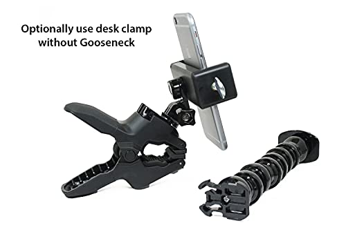 Golf Gadgets® - Swing Recording System | Large Device Holder (PHABLET) with Jaws Clamp & Gooseneck Mount. Compatible Large Devices Like iPhone 6/7 Plus, Samsung Galaxy Note, etc.