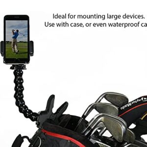 Golf Gadgets® - Swing Recording System | Large Device Holder (PHABLET) with Jaws Clamp & Gooseneck Mount. Compatible Large Devices Like iPhone 6/7 Plus, Samsung Galaxy Note, etc.