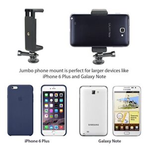 Golf Gadgets® - Swing Recording System | Large Device Holder (PHABLET) with Jaws Clamp & Gooseneck Mount. Compatible Large Devices Like iPhone 6/7 Plus, Samsung Galaxy Note, etc.