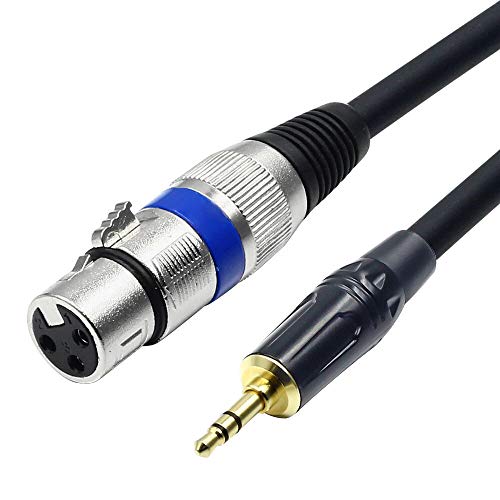 Disino XLR to 3.5mm (1/8 inch) Stereo Microphone Cable for Camcorders, DSLR Cameras, Computer Recording Device and More - 5ft