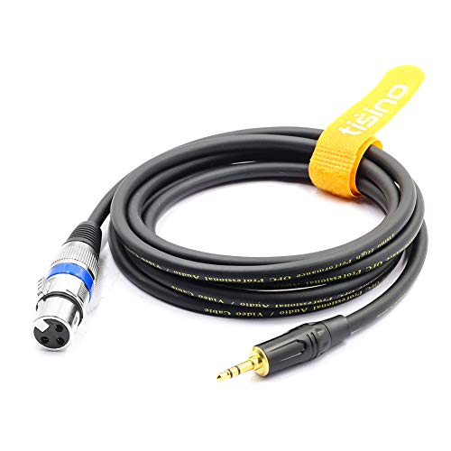 Disino XLR to 3.5mm (1/8 inch) Stereo Microphone Cable for Camcorders, DSLR Cameras, Computer Recording Device and More - 5ft