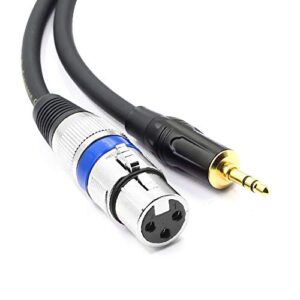 Disino XLR to 3.5mm (1/8 inch) Stereo Microphone Cable for Camcorders, DSLR Cameras, Computer Recording Device and More - 5ft
