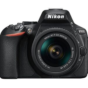 Nikon D5600 DX-format Digital SLR w/ AF-P DX NIKKOR 18-55mm f/3.5-5.6G VR, Touchscreen, Wi-Fi, Bluetooth (Renewed)