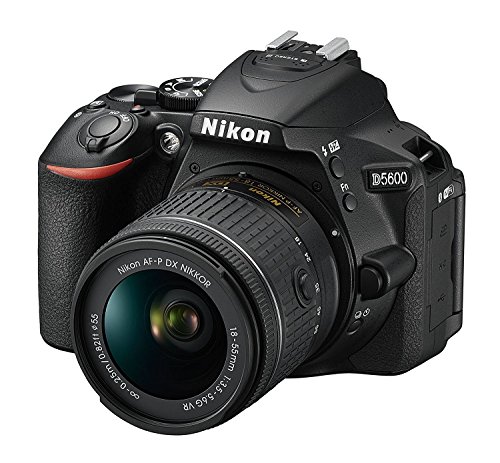 Nikon D5600 DX-format Digital SLR w/ AF-P DX NIKKOR 18-55mm f/3.5-5.6G VR, Touchscreen, Wi-Fi, Bluetooth (Renewed)