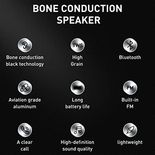 Bone Conduction Speaker, True Wireless Speakers Mini Portable Stereo Sound Creative Portable Speaker Compatible with iPhone, iPad, Samsung, Tablets and More Bone Conduction Sound Box