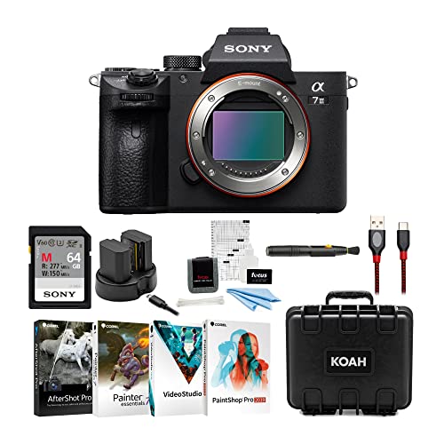 Sony a7 III Full Frame Mirrorless Interchangeable Lens Camera Essentials Kit Bundle (9 Items)