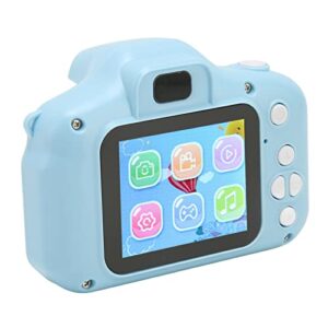 emoshayoga toddler camera, blue 400mah capacity small digital camera front rear 8mp 1080p hd video with 32g memory card for outdoor