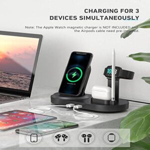 4 in 1 Wireless Charging Station, Getop Fast Charging Dock Stand with 2 USB Ports for Apple Watch, AirPods, Cell Phones, Wireless Charger Compatible with iPhone 12/11/11Pro/Xr/Xs/X/Max/8 Plus/Samsung