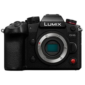 Panasonic LUMIX GH6 Mirrorless Camera Body with Panasonic DMW-BLK22 7.4V 3050mAh Lithium-ion Battery Pack for LUMIX S5, GH5, G9, GH5s Bundle (2 Items)