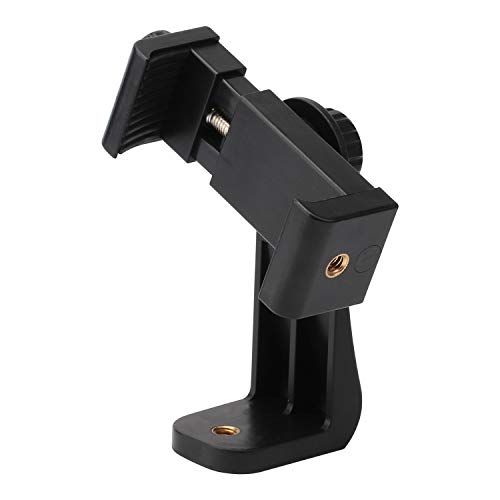 Universal Smartphone Cell Phone Mount Holder Adapter for Tripods or Stands with Standard 1/4 Inch Mount Screw, can Rotates Vertically and Horizontally