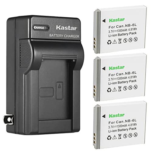 Kastar 3-Pack Battery and AC Wall Charger Replacement for Lecran FHD 1080P 36.0 Mega Pixels Vlogging Camera, Lecran FHD 2.7K 44.0 Mega Pixels Vlogging Camera, Compact Portable Mini Cameras