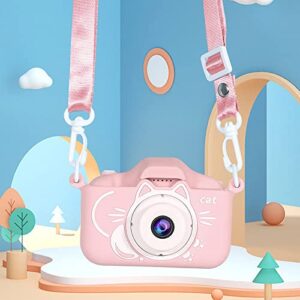 20mp cat cartoon digital camera, kids digital selfie camera, with 2.0 inch screen display, for record life, for toddler, 3-10 year old boys and girls