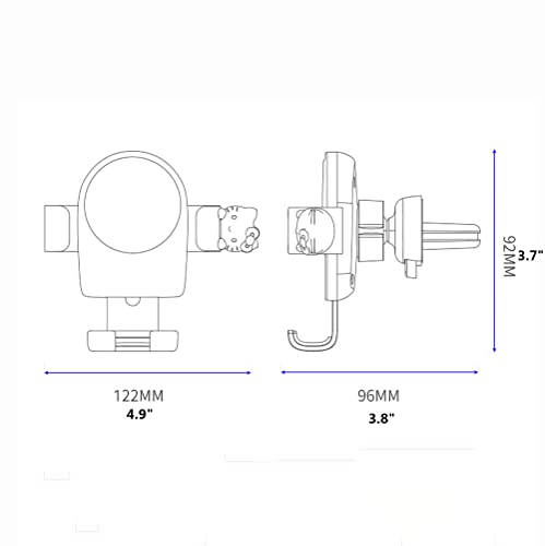 MicroMall Kawaii Hello Kitty Pink Air Vent Car Mount, Hands Free Cell Phone Holder for Car, Clamp Cradle, Compatible with All iPhone Android Smartphone