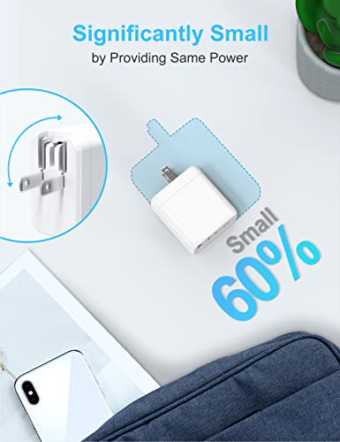 USB C Wall Charger, 65W 3-Port GaN Charger, PPS PD3.0 Fast Charging Block Foldable, Hurple 65W USB C Charger for MacBook Air Pro, iPhone 13, Galaxy S22, Note 20, iPad Pro, Airpods, Watch and More